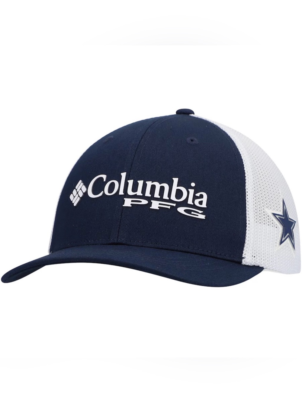 New Youth Columbia PFG Dallas Cowboys Mesh Snapback Hat - Navy